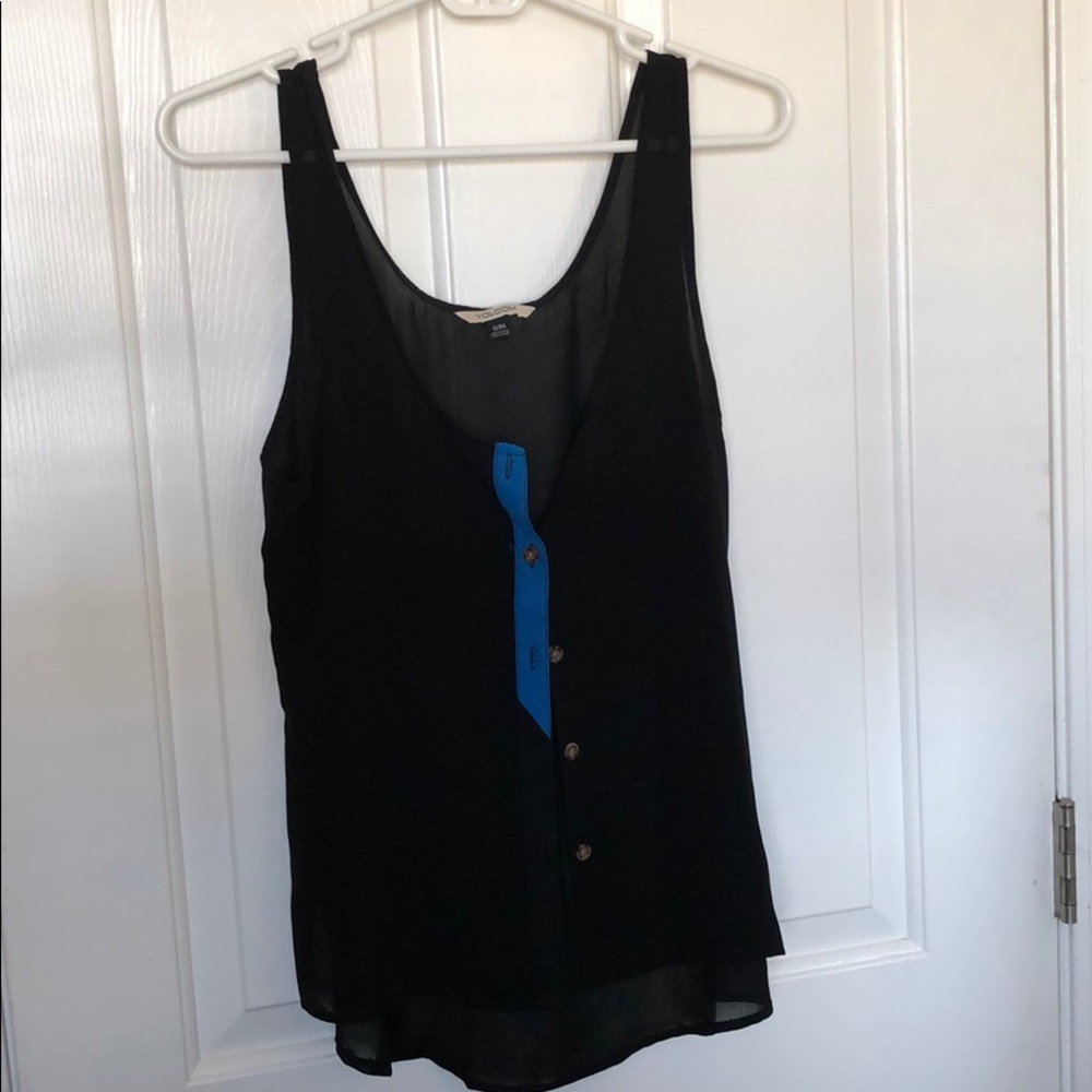 Sheer Black/ Blue Volcom Tank-top NWOT